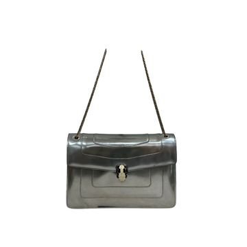 Bvlgari Serpenti Forever Space Silver Snakehead Shoulder Bag | 98% New | Authentic Luxury