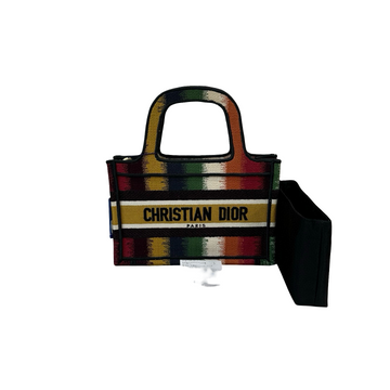 Dior Book Tote Mini Rainbow Embroidery Tote Bag | 99% New | Authentic Luxury