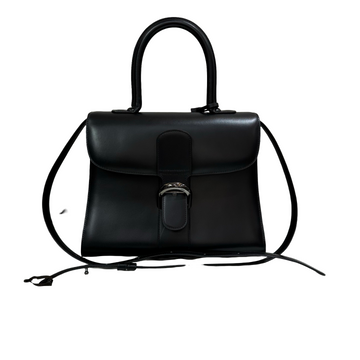 Delvaux Black & Silver Brillant MM Top Handle & Crossbody Bag | Pre-Owned Luxury