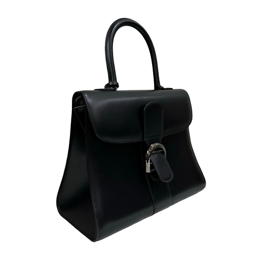Delvaux Black & Silver Brillant MM Top Handle & Crossbody Bag | Pre-Owned Luxury
