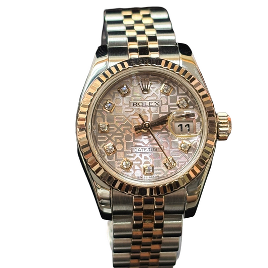 Rolex Lady-Datejust Pink Diamond Dial 18K Everose Gold