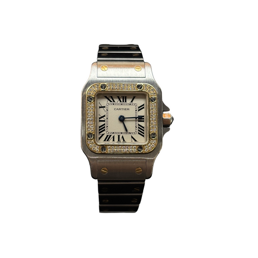 Cartier Santos Galbée W20012C4 – Stainless Steel & 18K Yellow Gold, Quartz, 23.5 mm