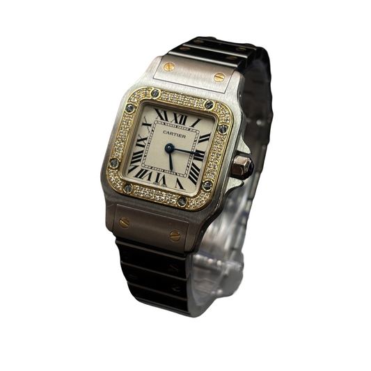 Cartier Santos Galbée W20012C4 – Stainless Steel & 18K Yellow Gold, Quartz, 23.5 mm