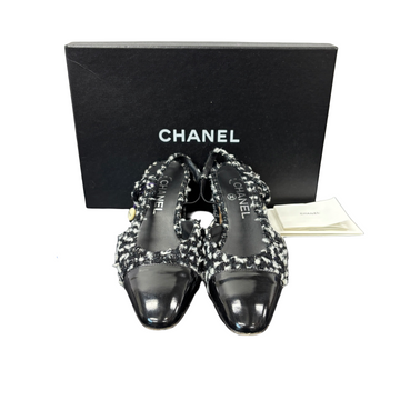 CHANEL 37.5 Tweed Fashion Flat Shoes